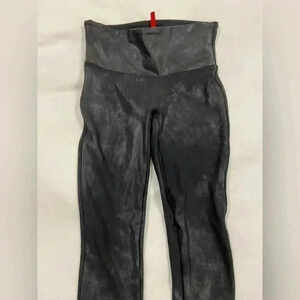 Spanx textured black leggings size S